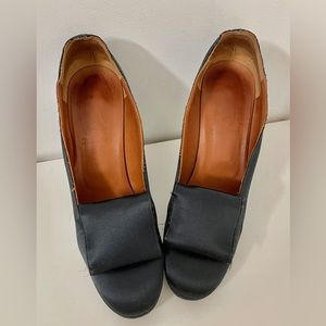 CLOSEOUT! Lanvin River Black Satin Heels